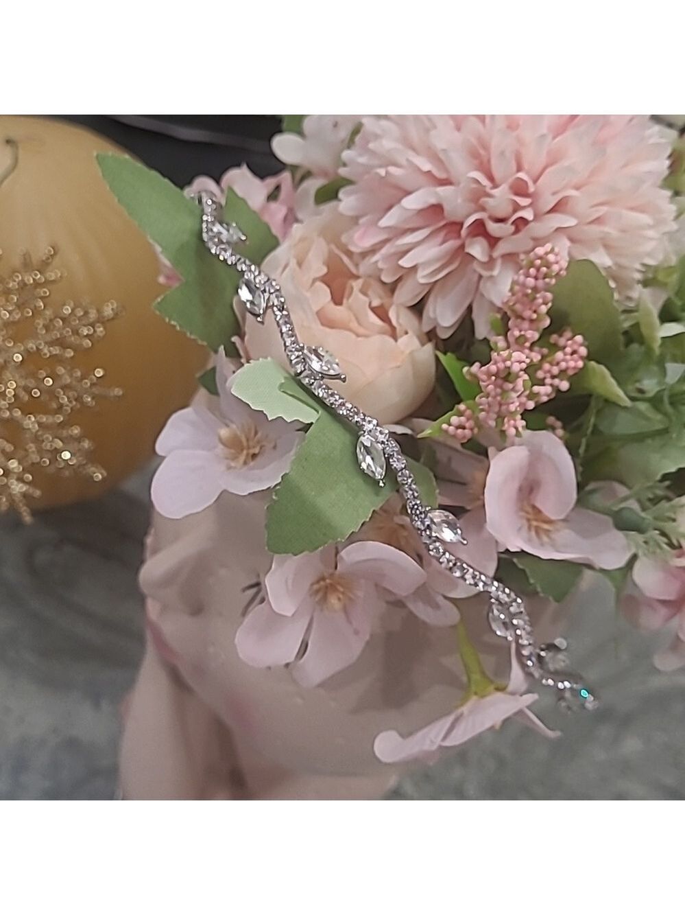 Women's silver tone headpiece wedding tiara rhinestone new